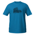 T-shirt bleu croquis détaillé Colisée Rome architecture antique
