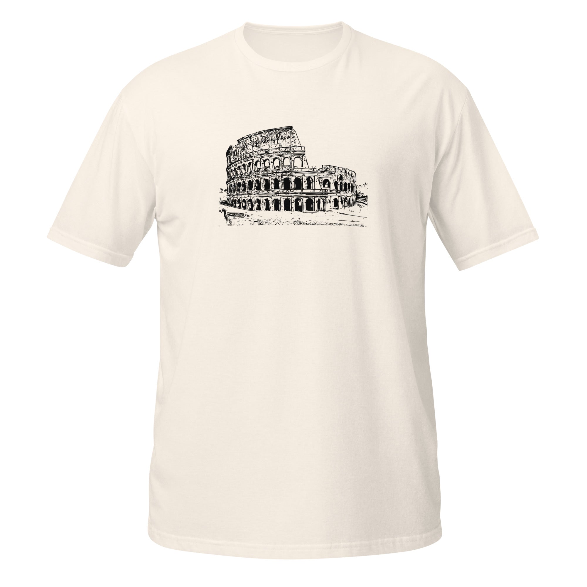 T-shirt écru croquis détaillé Colisée Rome architecture antique