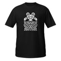 T-shirt noir figure animale viking entrelacs blanc