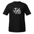 T-shirt noir motif viking entrelacs nordique blanc