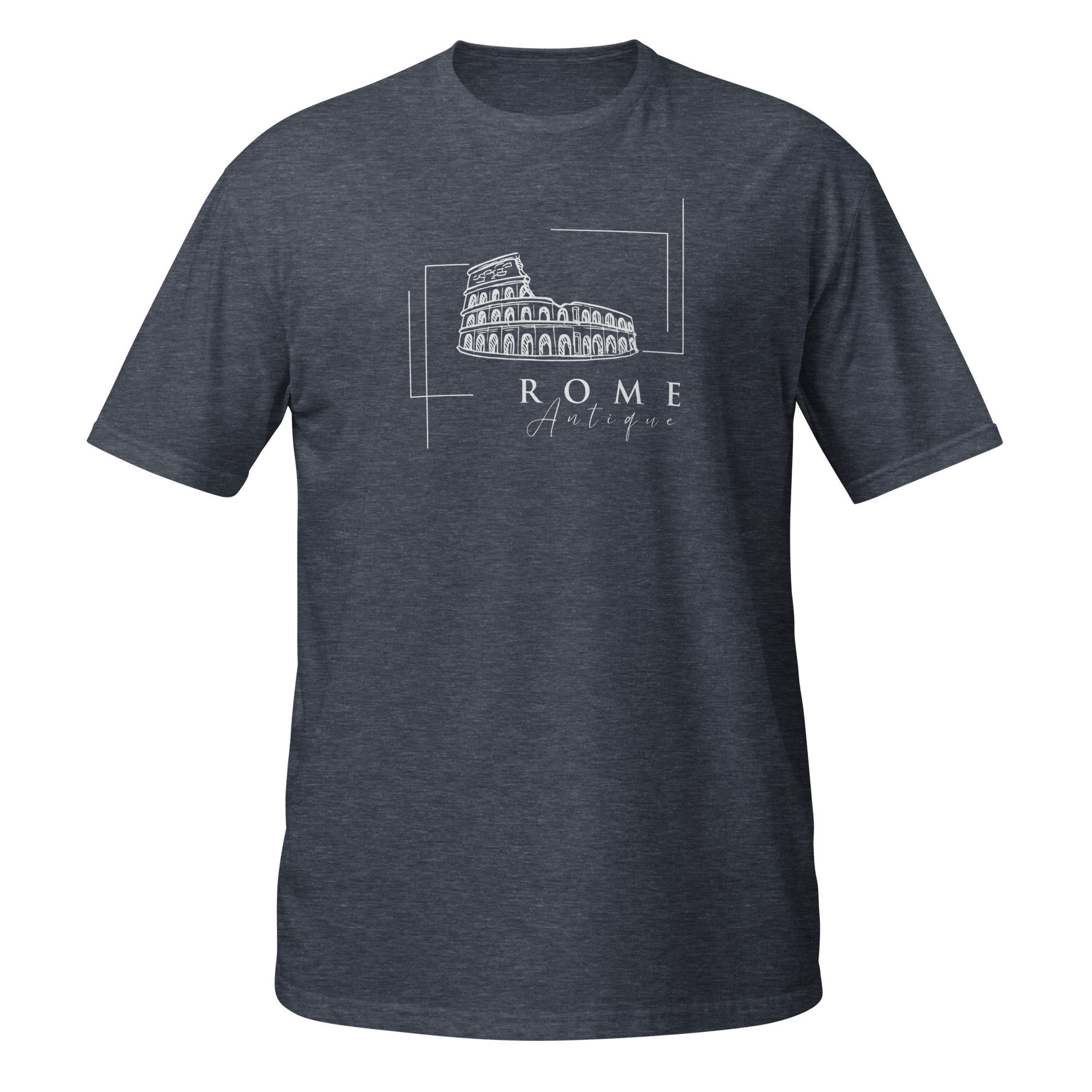 T-shirt gris illustration Colisée Rome Antique design vintage