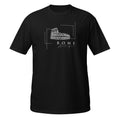 T-shirt noir illustration Colisée Rome Antique design vintage